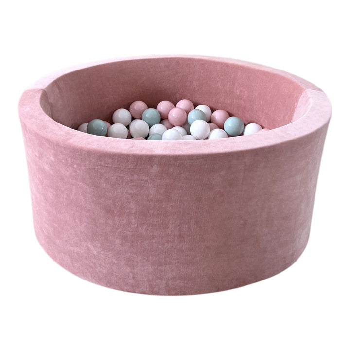Monio for Kids Pink Velvet Round Ball Pit