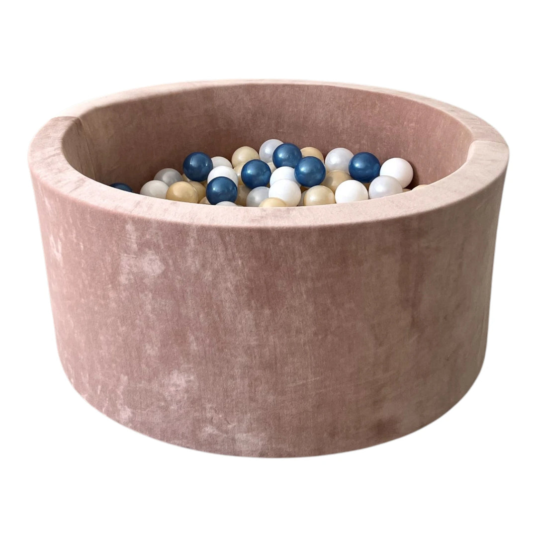 Monio for Kids Beige Velvet Round Ball Pit