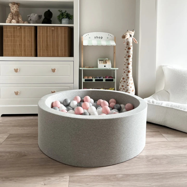 Monio for Kids Light Grey Cotton Round Ball Pit