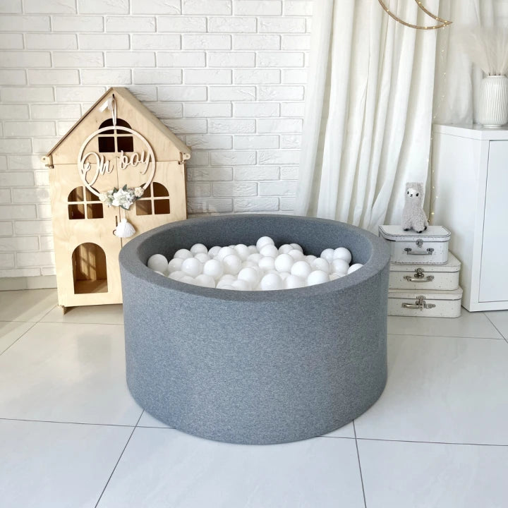 Monio for Kids Dark Grey Cotton Round Ball Pit