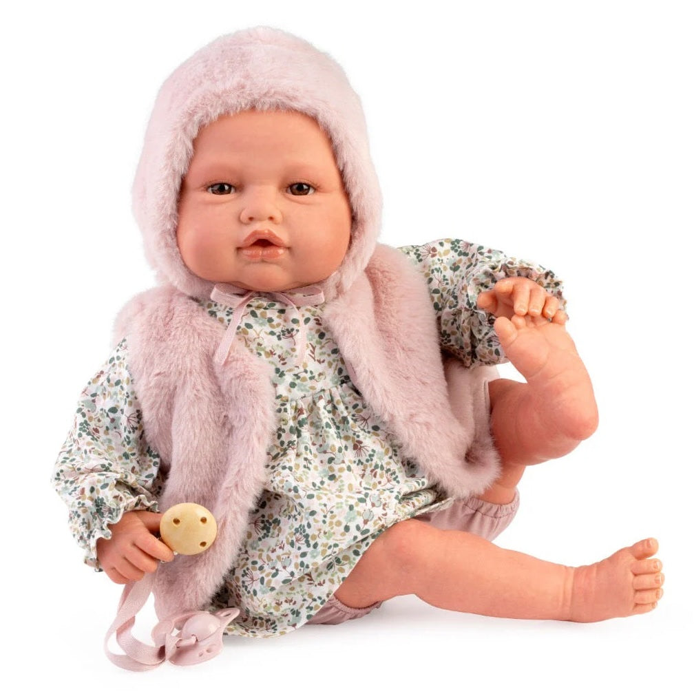 Antonio Juan Fur Reborn Doll, 50cm, product photo on white background