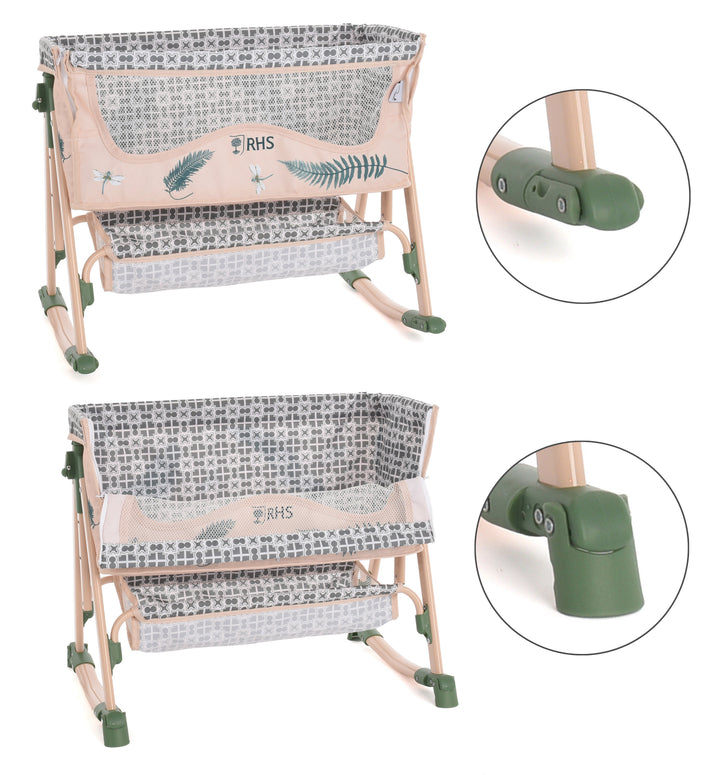 Roma RHS Bedside Crib - Fern - main product photo
