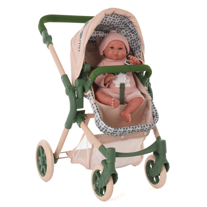 Roma RHS Single Dolls Pram - Fern - detail photo