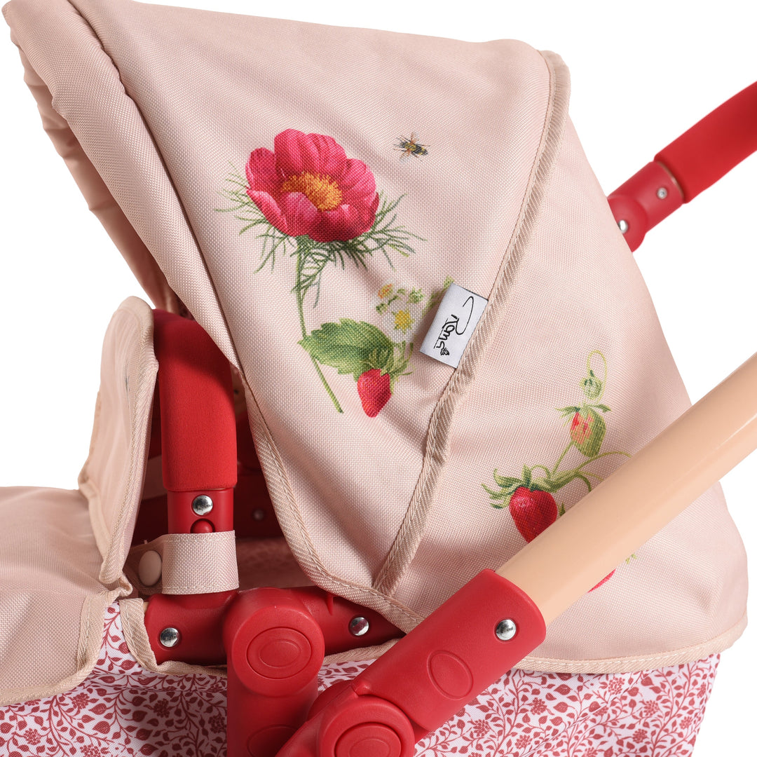 Roma RHS Twin Dolls Pram - Flora - detail photo