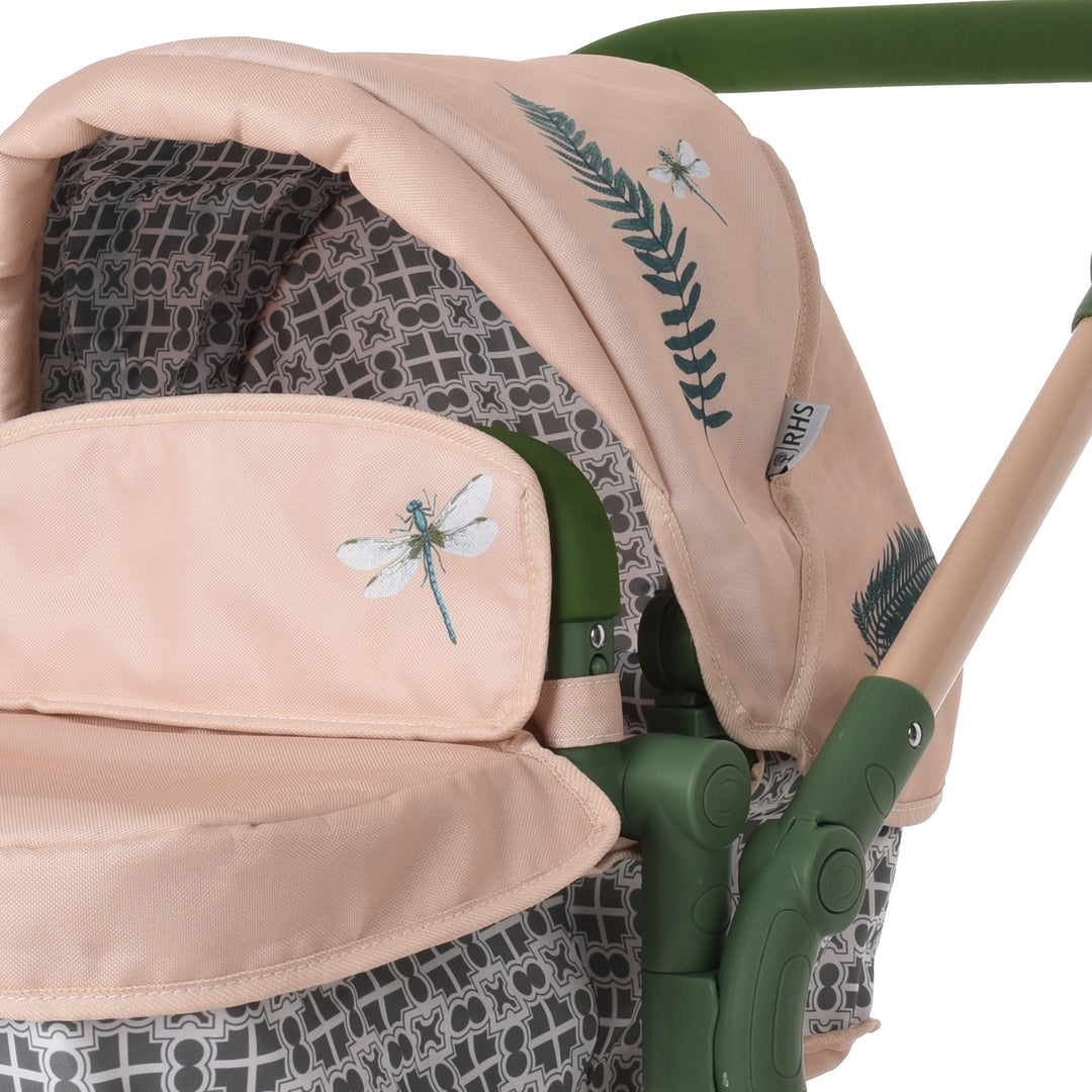 Roma RHS Twin Dolls Pram - Fern - detail photo
