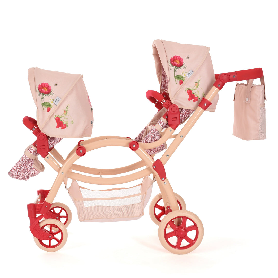 Roma RHS Twin Dolls Pram - Flora - detail photo