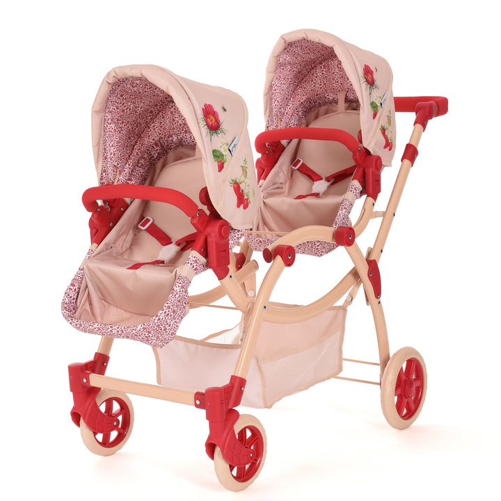 Roma RHS Twin Dolls Pram - Flora - detail photo