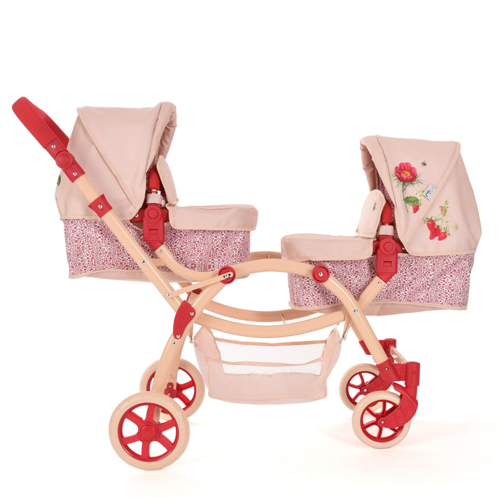 Roma RHS Twin Dolls Pram - Flora - main product photo
