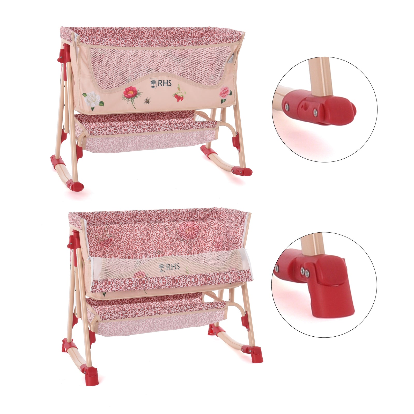 Roma RHS Bedside Crib - Flora - main product photo