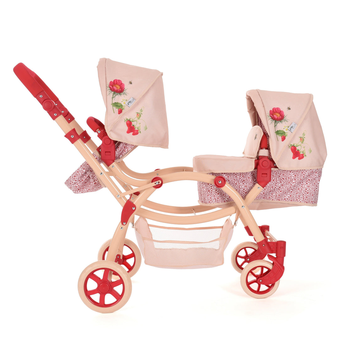 Roma RHS Twin Dolls Pram - Flora - detail photo