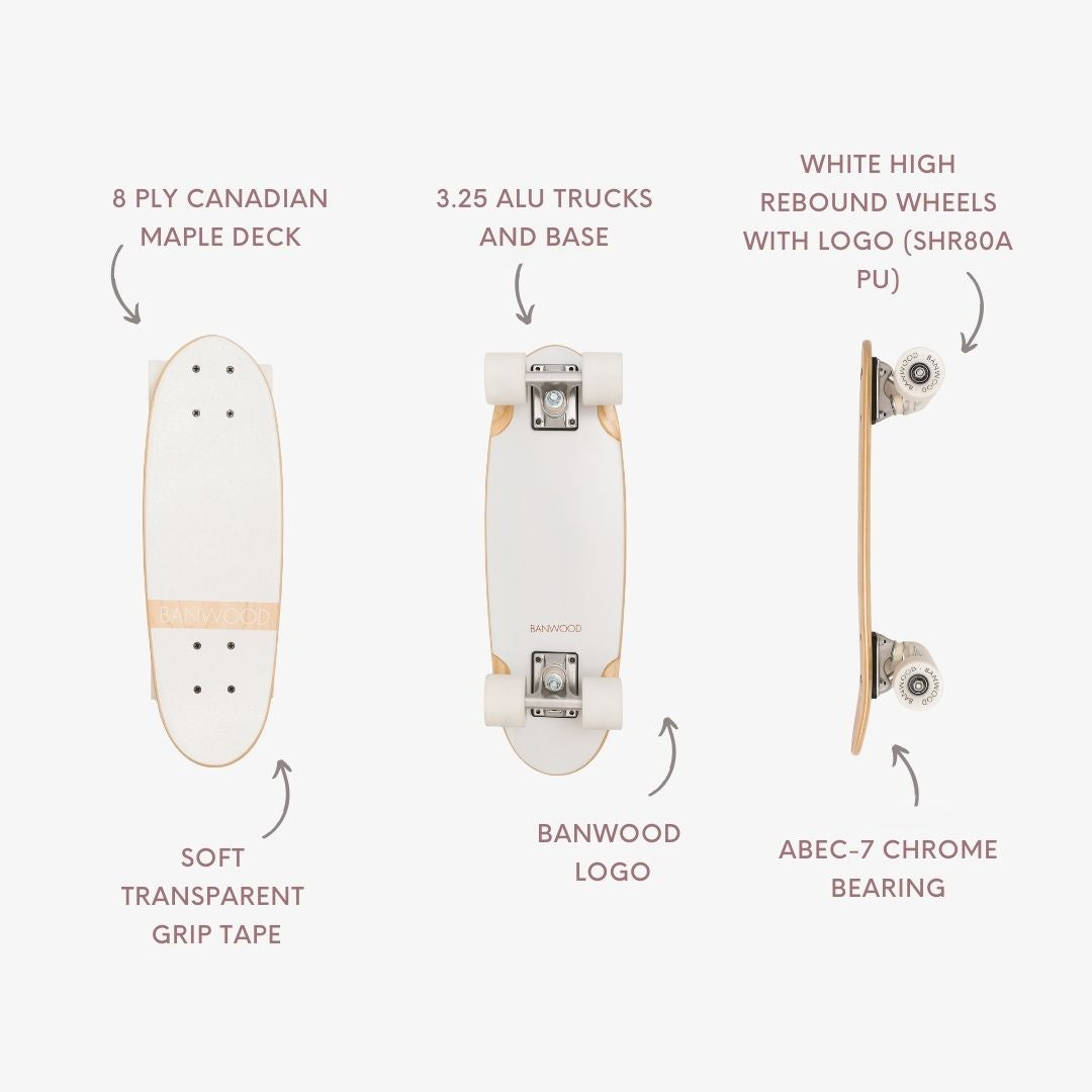 Banwood Skateboard - White