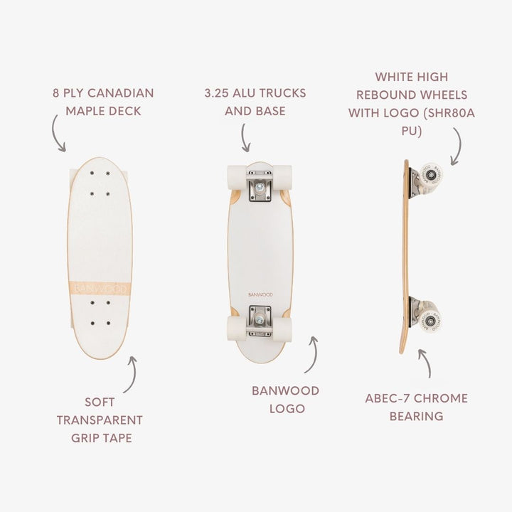 Banwood Skateboard - White