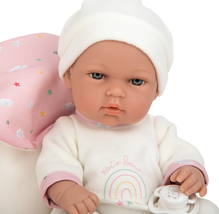 Arias Elegance Bunny Doll with Blanket and Dummy, Pink, 30cm, supplier gallery view 1