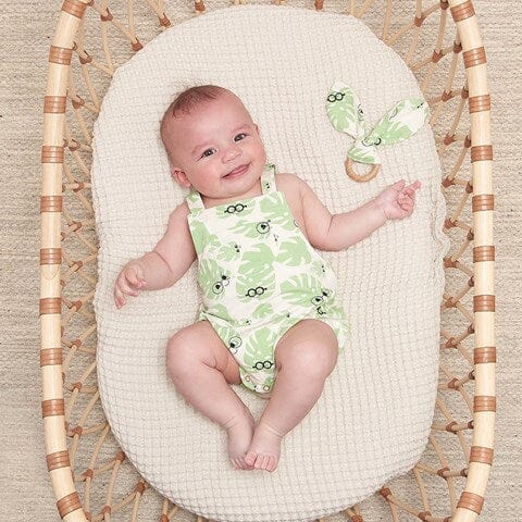 Bahama Leaf Bubble Romper Baby One-Pieces The Bonnie Mob 