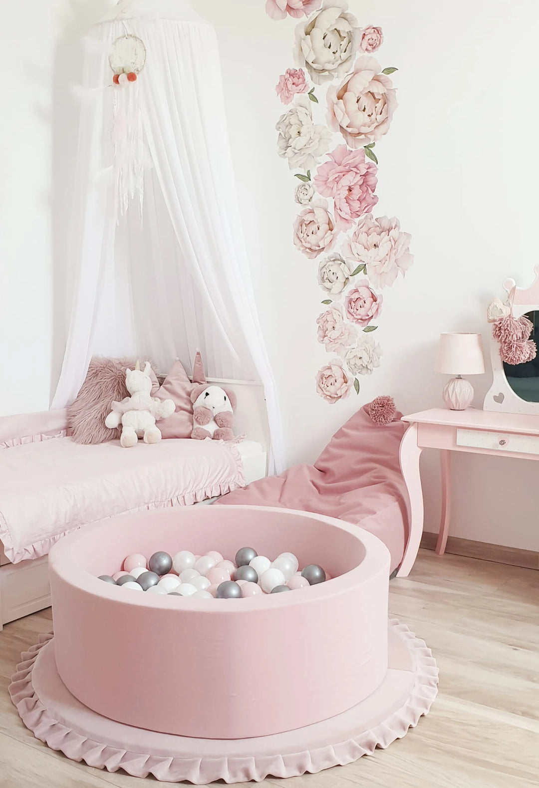 Monio for Kids Powder Pink Cotton Round Ball Pit