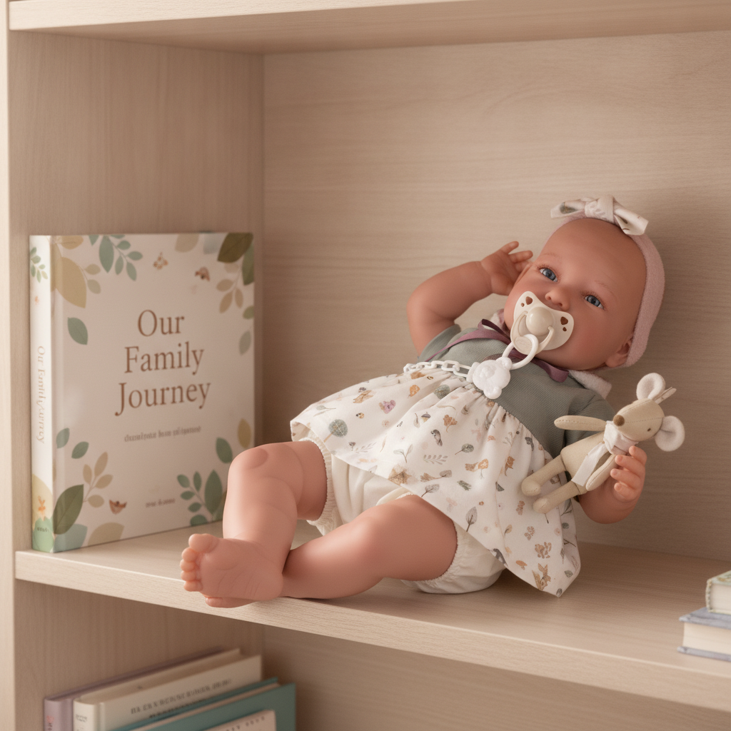 A story that continues - Antonio Juan Reborn Daniela Doll with Plush Toy, 52cm, Nestoro
