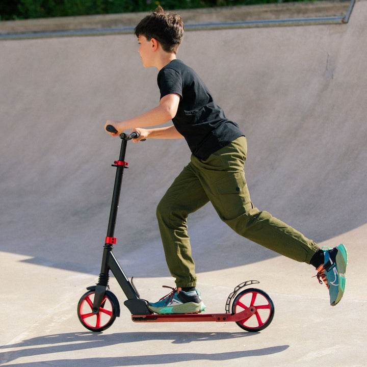 BOLDCUBE Big 2 Wheel Scooter Burgundy Mini Bee Big Wheeler