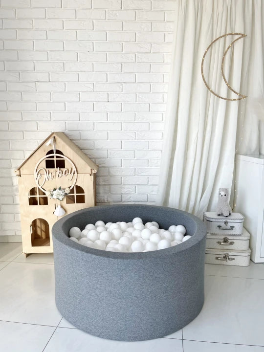 Monio for Kids Dark Grey Cotton Round Ball Pit - lifestyle
