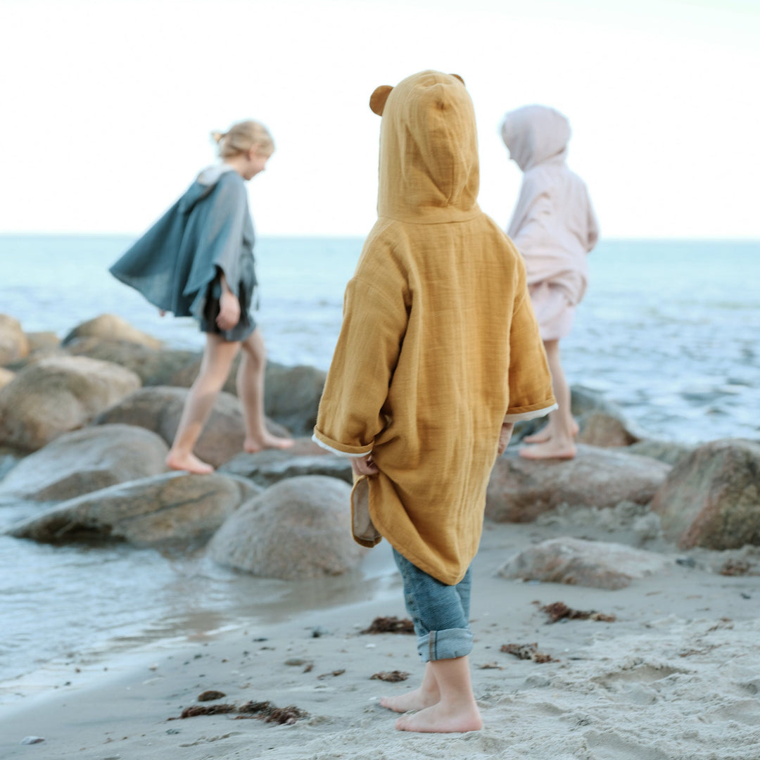 Mauve Beach Poncho Baby & Toddler Outerwear Fabelab 