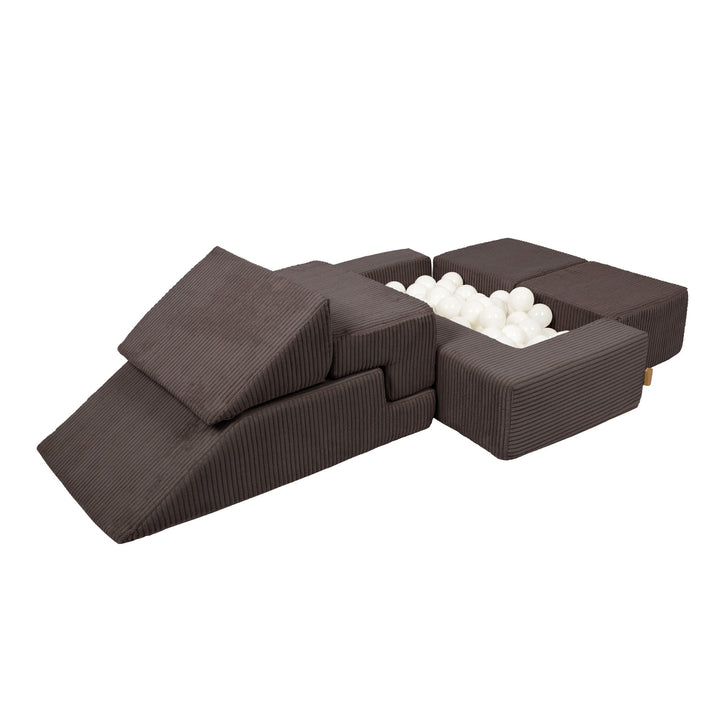 MeowBaby Aesthetic Bricks Kids Sofa - Brown