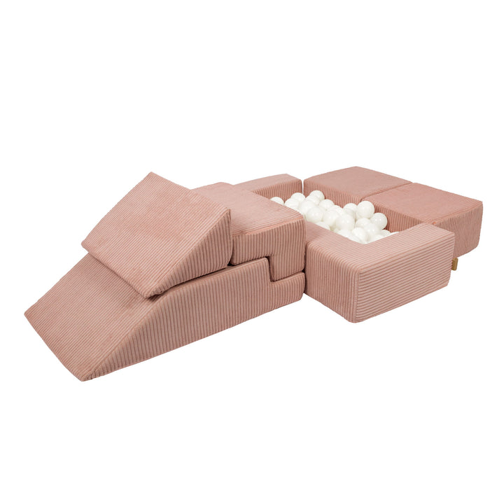 MeowBaby Aesthetic Bricks Kids Sofa - Powder Pink