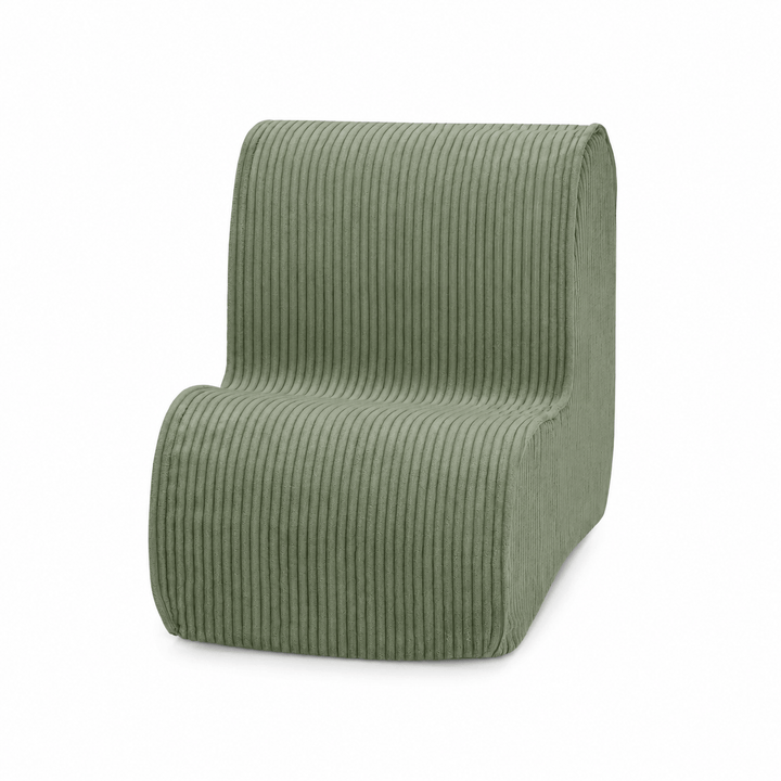 MeowBaby Aesthetic Chair for Children in Khaki, corduroy kids armchair