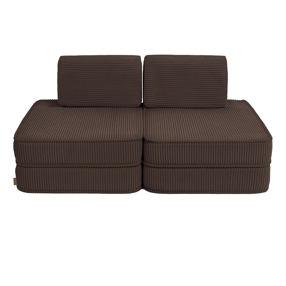 MeowBaby Aesthetic Pocket Kids Sofa - Basic - Brown