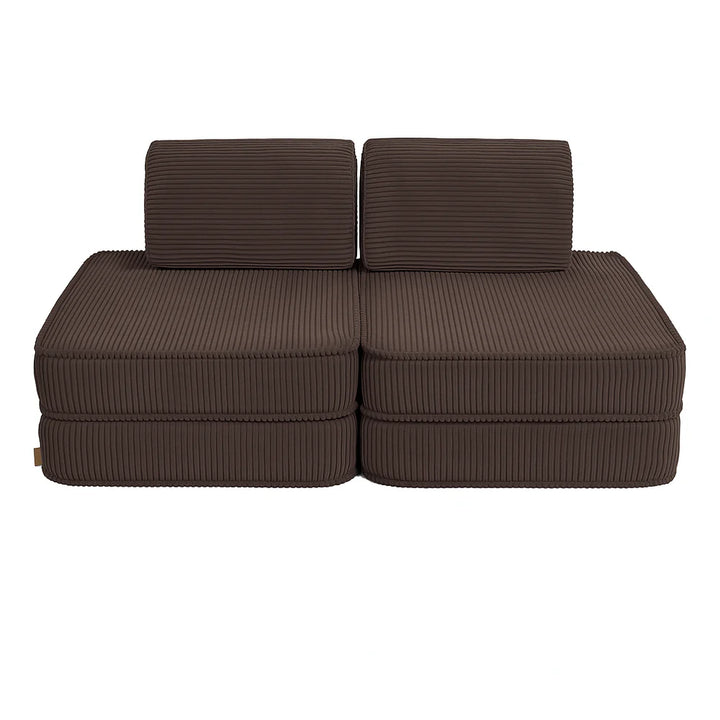 MeowBaby Aesthetic Pocket Kids Sofa - Basic - Brown