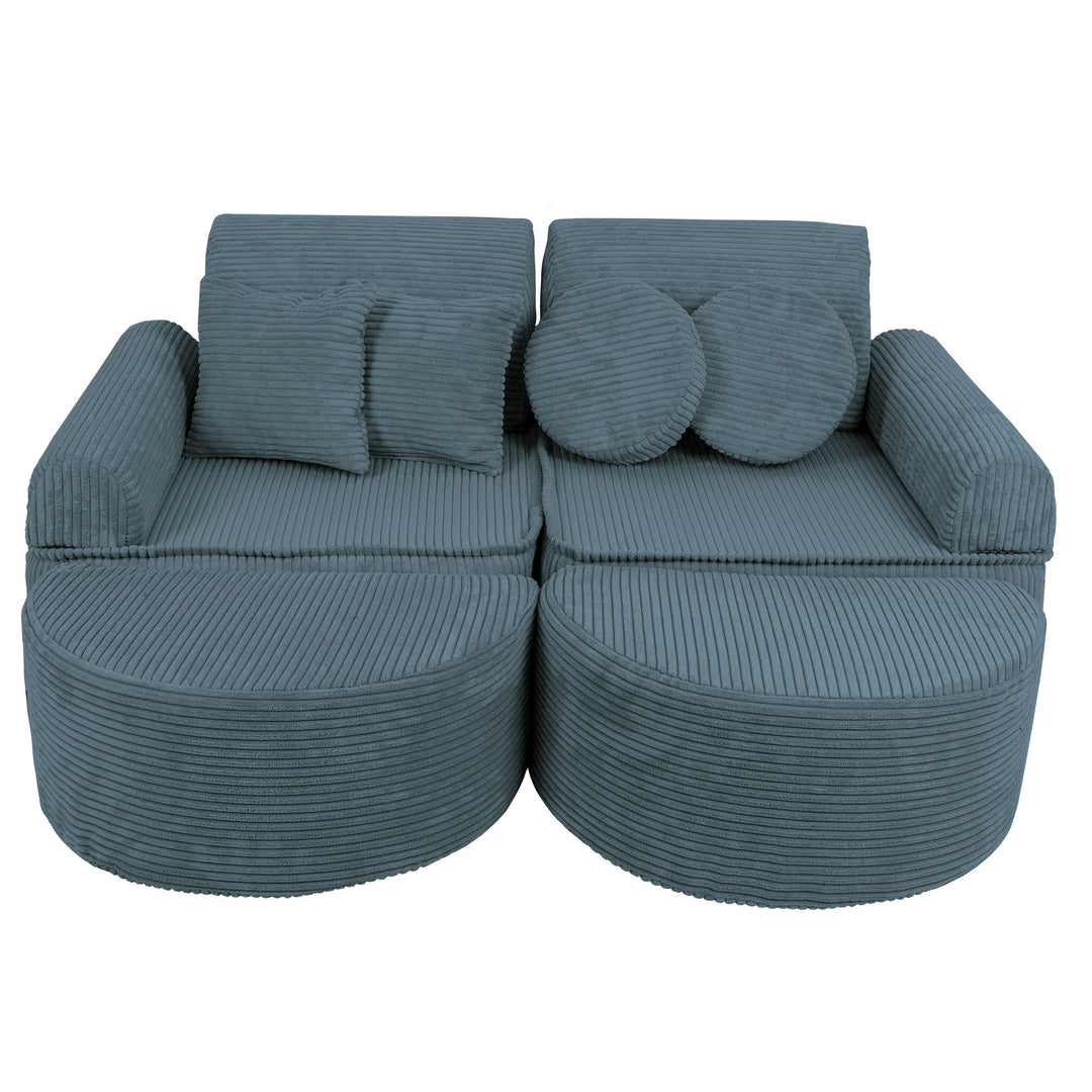 MeowBaby Aesthetic Pocket Kids Sofa - Max - Turquise
