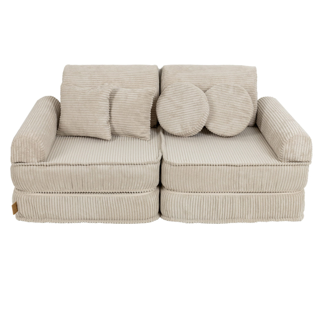 MeowBaby Aesthetic Pocket Kids Sofa - Plus - Ecru