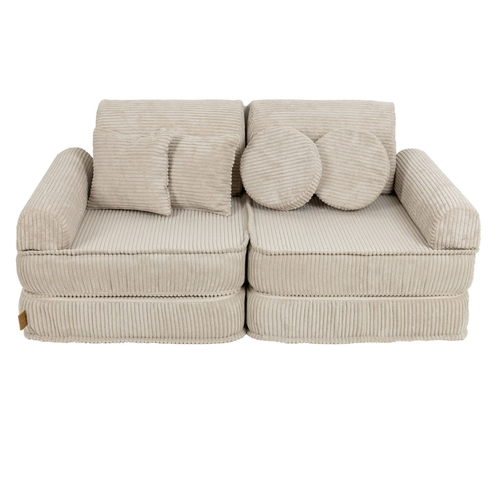 MeowBaby Aesthetic Pocket Kids Sofa - Plus - Ecru