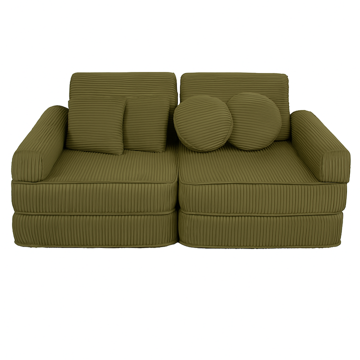 MeowBaby Aesthetic Pocket Kids Sofa - Plus - Khaki