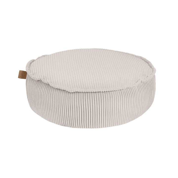 MeowBaby Round Pouf in Aesthetic Ecru