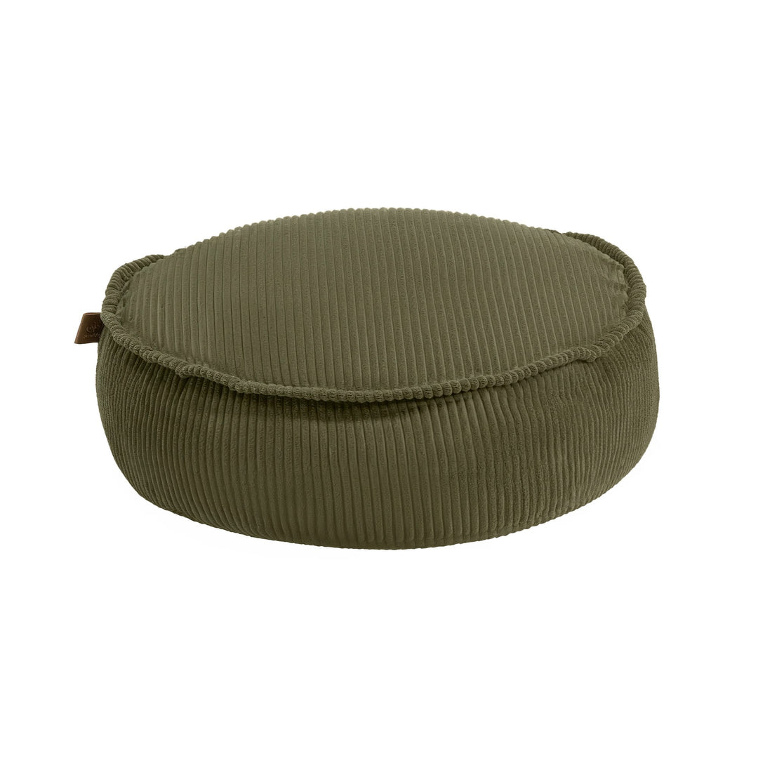 MeowBaby Round Pouf in Aesthetic Khaki
