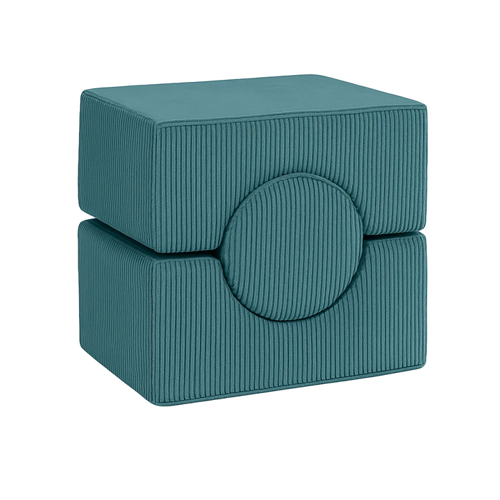 MeowBaby Shape Set 3 Elements in Turquoise corduroy, foam shapes for toddler building play
