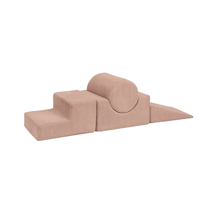 MeowBaby Shape Set 4 Elements in Powder Pink corduroy, foam shapes for toddler building play