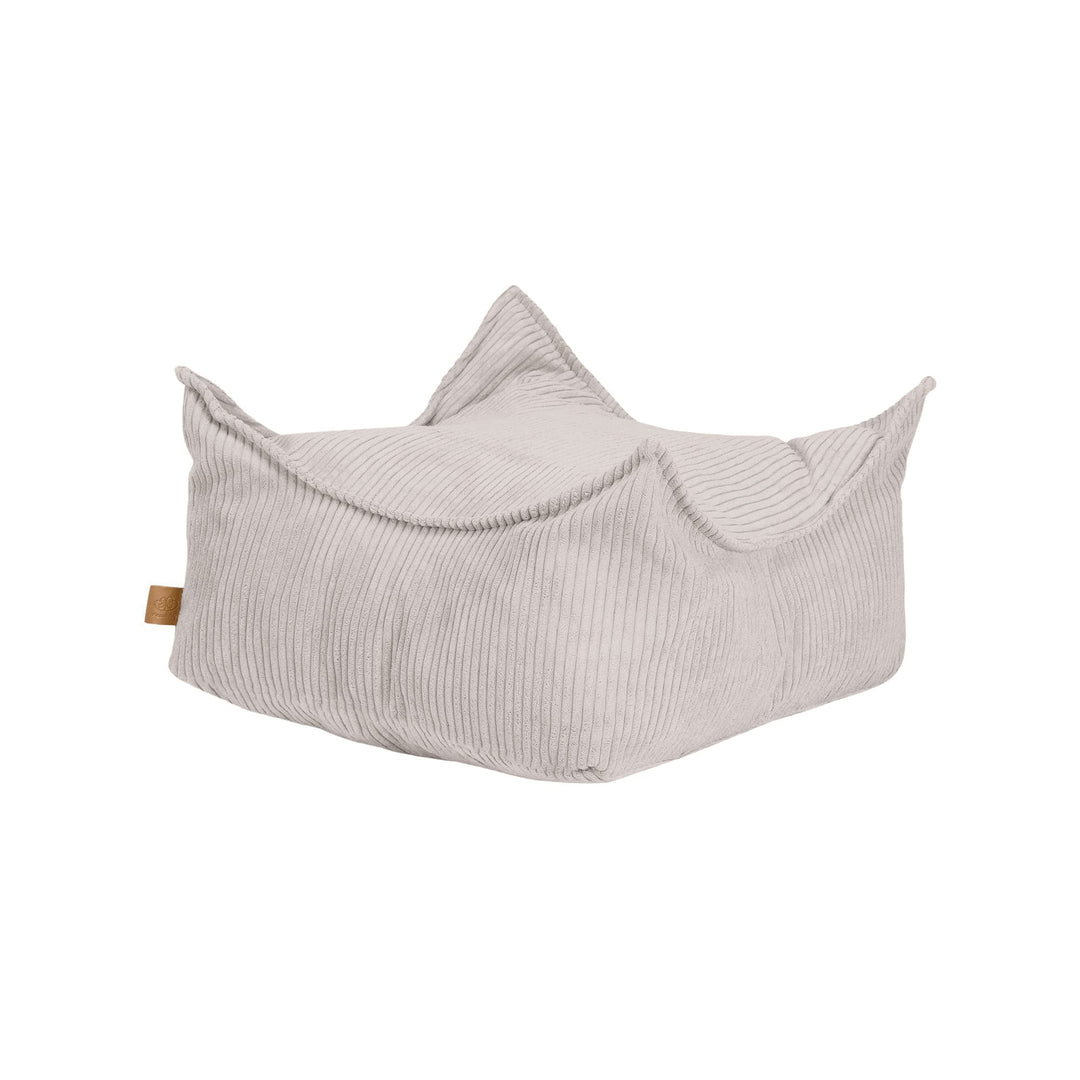 MeowBaby Square Puff in Aesthetic Ecru velvet corduroy