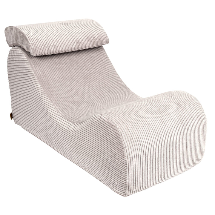 MeowBaby Aesthetic Wave Lounger - Ecru, side view