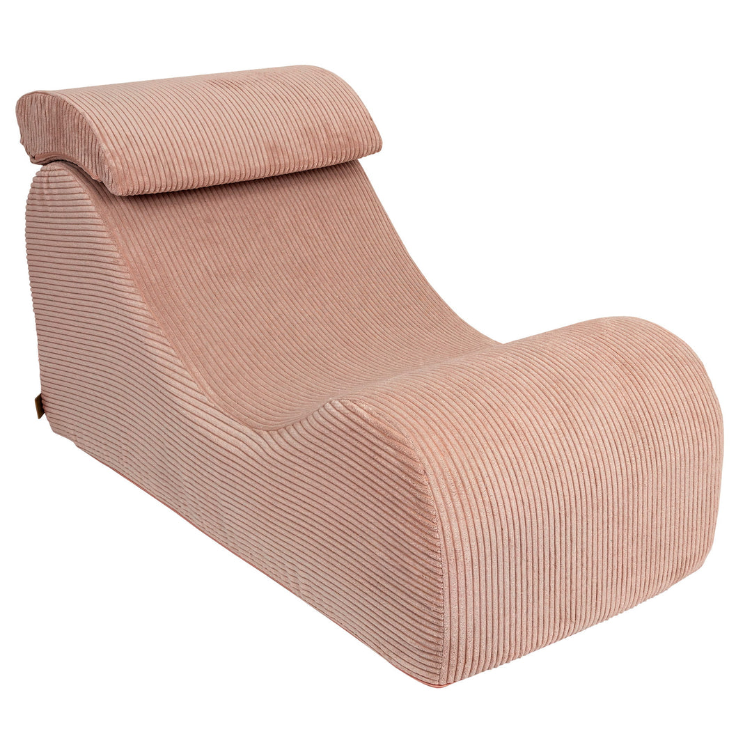 MeowBaby Aesthetic Wave Lounger - Powder Rose, side view