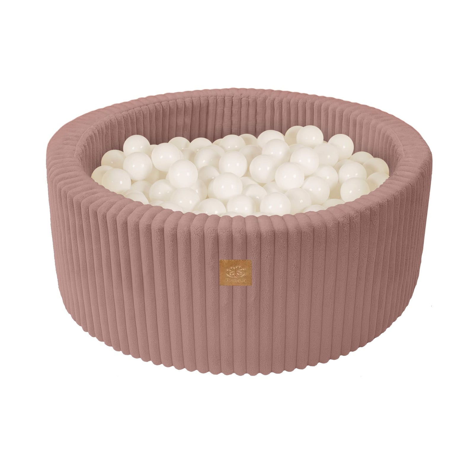 MeowBaby Ruby Chocolate Pink Churros round ball pit with corduroy cover