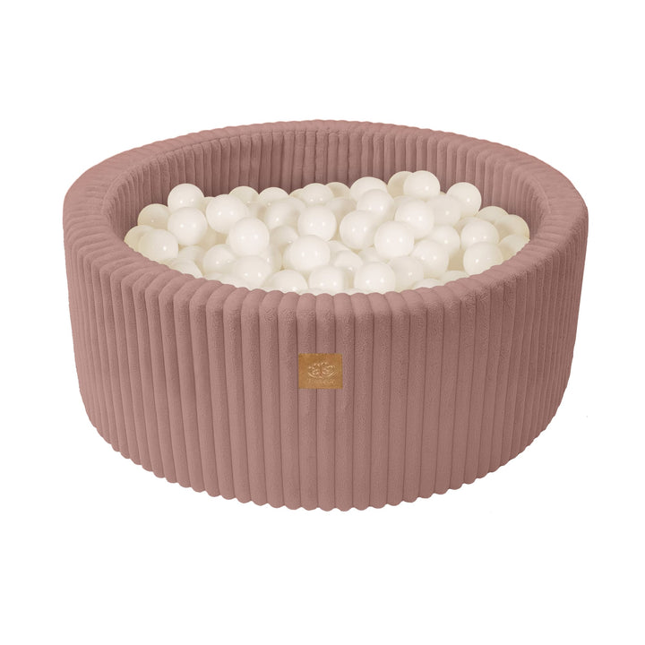 MeowBaby Ruby Chocolate Pink Churros round ball pit with corduroy cover
