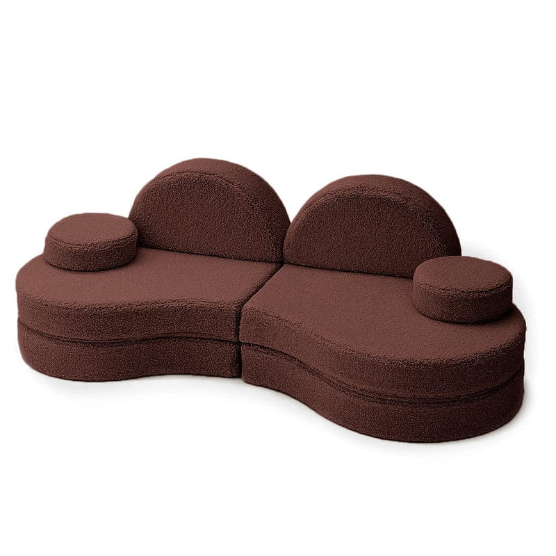 MeowBaby Bearly Coccolo Modular Kids Sofa - Dark Brown