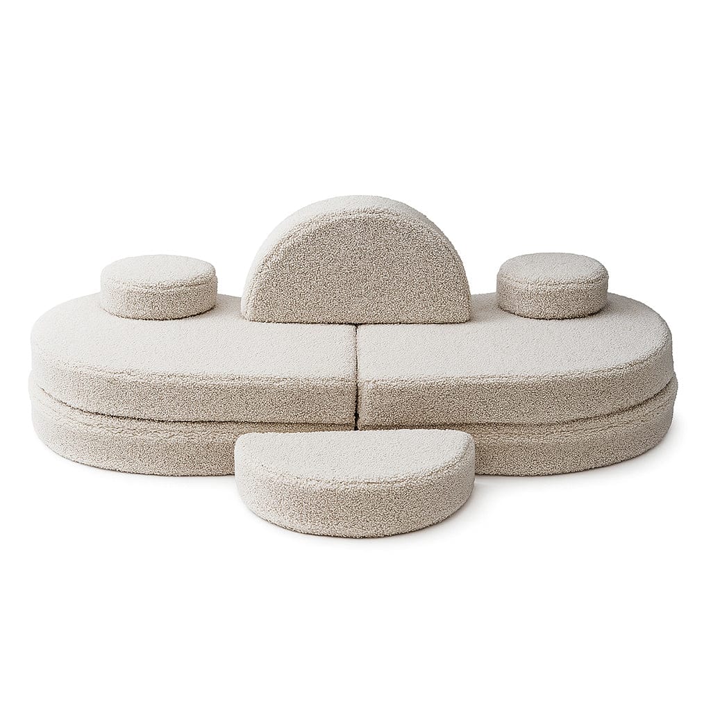 MeowBaby Bearly Coccolo Modular Kids Sofa - Light Grey