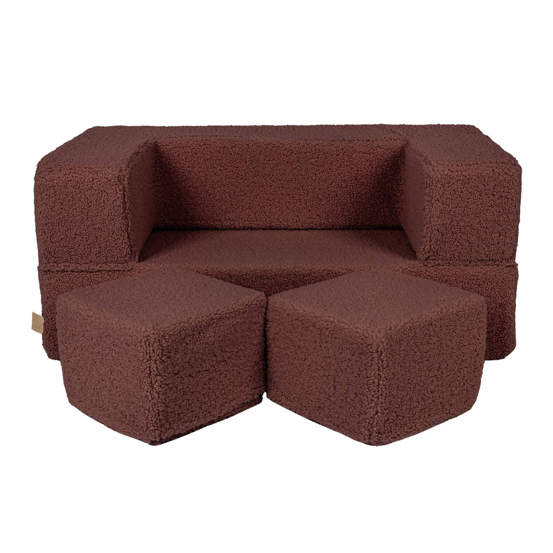 MeowBaby Bearly Cube Kids Sofa - Brown