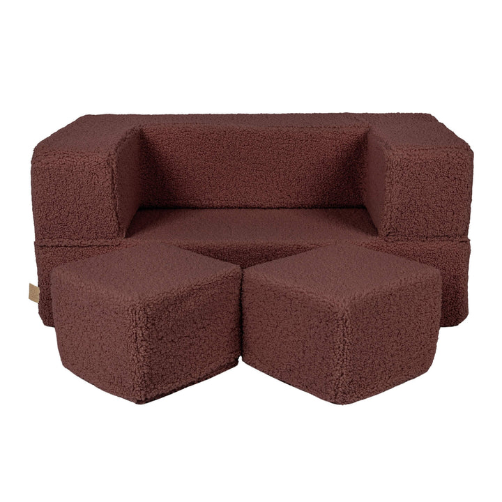 MeowBaby Bearly Cube Kids Sofa - Brown