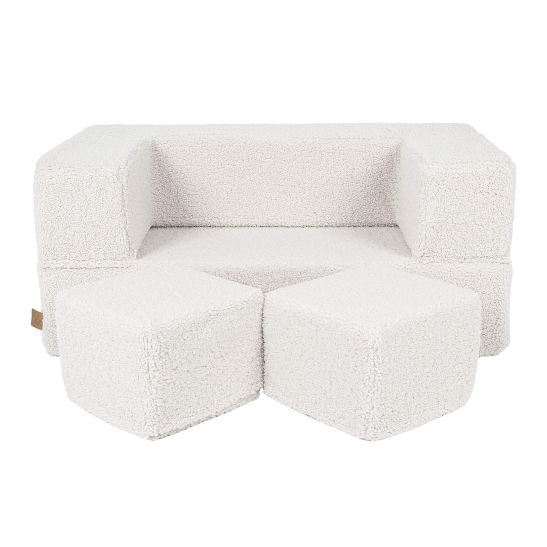 MeowBaby Bearly Cube Kids Sofa - Cream