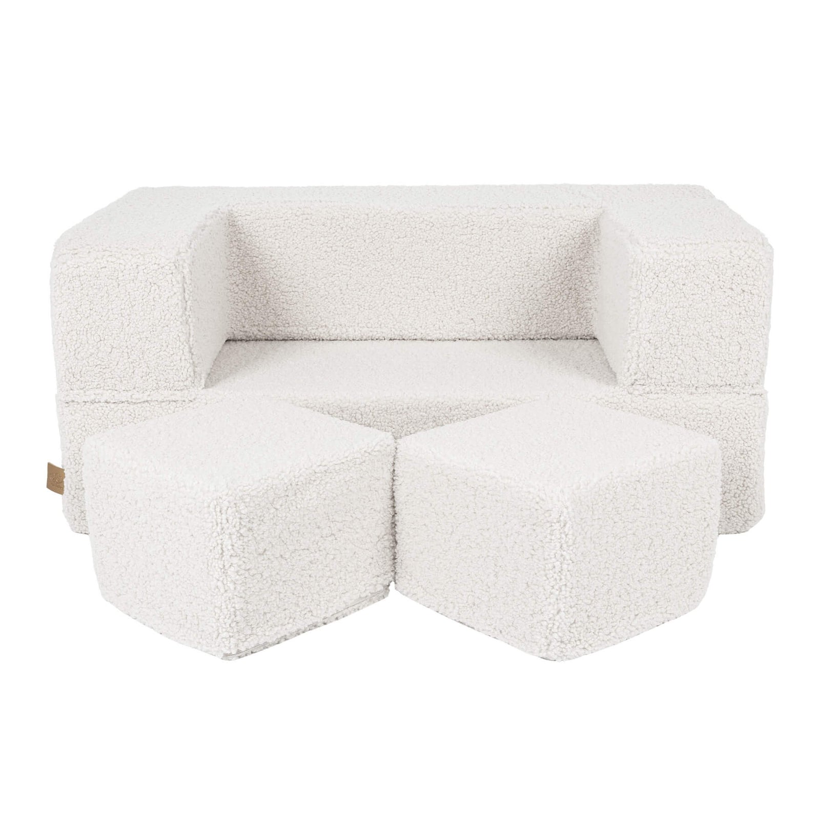 MeowBaby Bearly Cube Kids Sofa - Cream