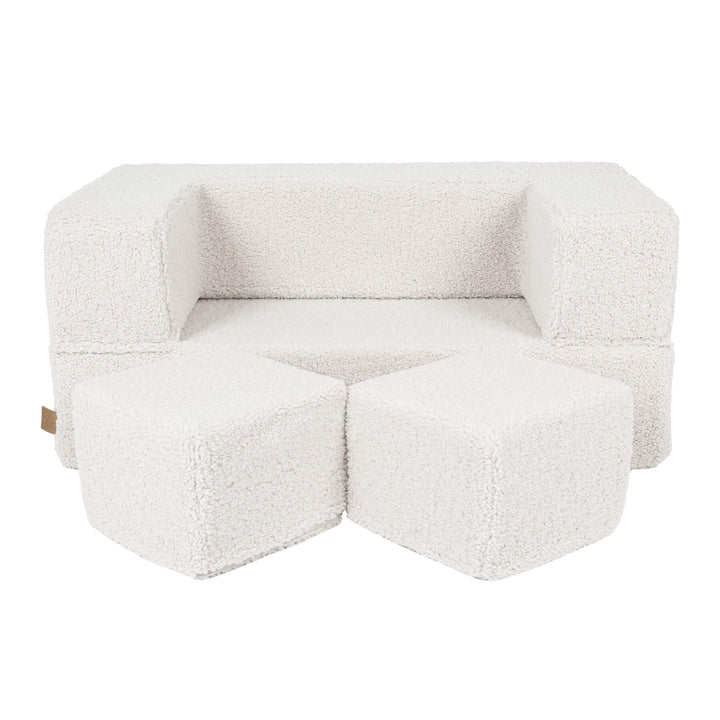 MeowBaby Bearly Cube Kids Sofa - Cream
