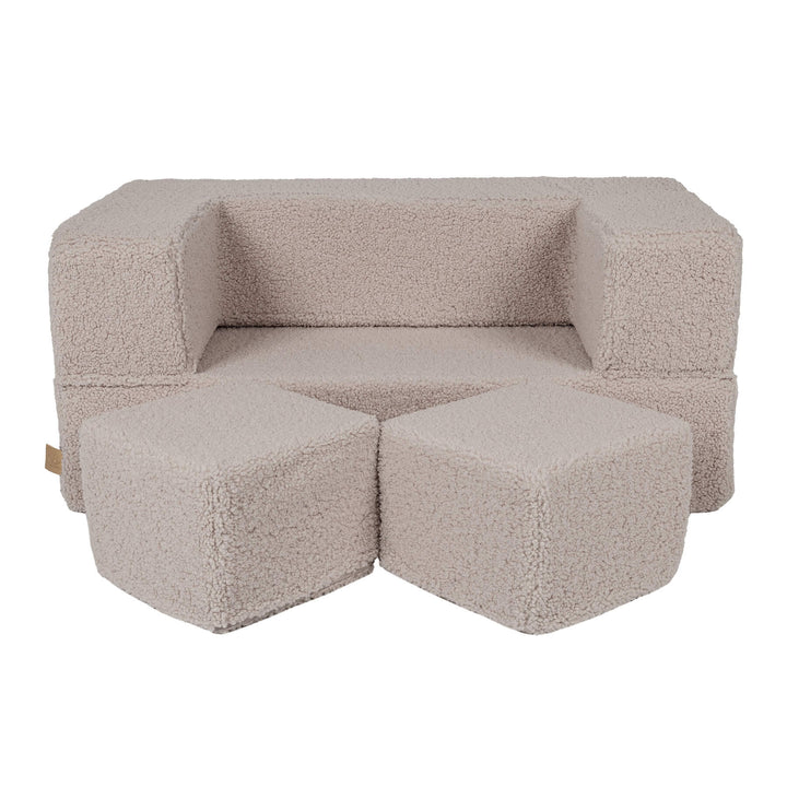 MeowBaby Bearly Cube Kids Sofa - Light Grey