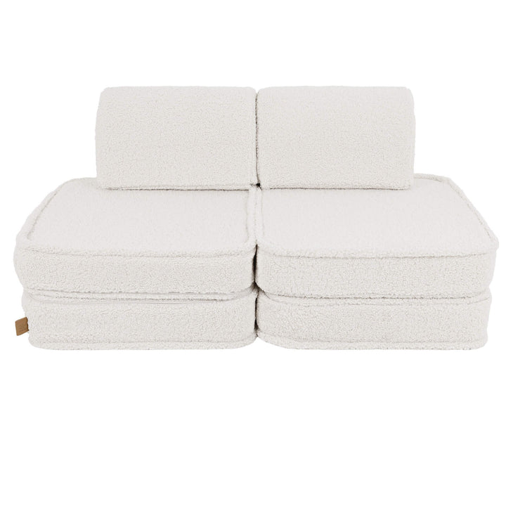 MeowBaby Bearly Pocket Kids Sofa - Basic - Cream